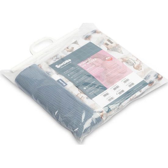 Mušelínová sada do kočárku Dráček jeans