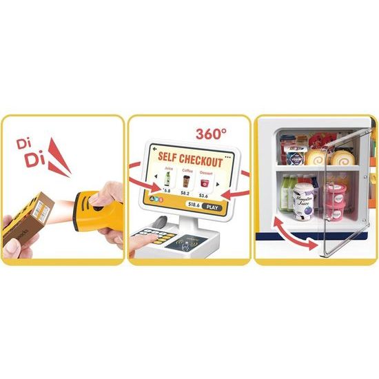 Dětský obchůdek s kávovarem a lednicí Self Checkout