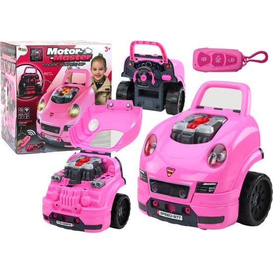 Dětská sada pro automechanika- dílna růžová