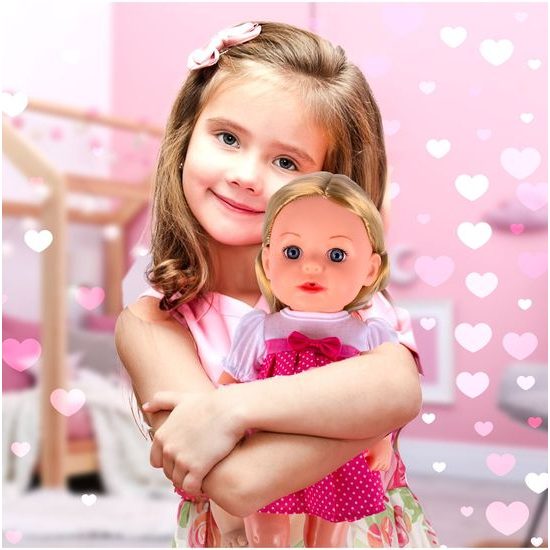 Interaktivní mluvící panenka s příslušenstvím Lucky Doll 33 cm