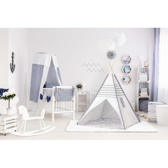 Ecotoys dětský indiánský stan Wigwam šedý