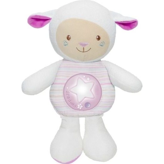 Chicco Ovečka s noční lampičkou, melodiemi a nahráváním růžová