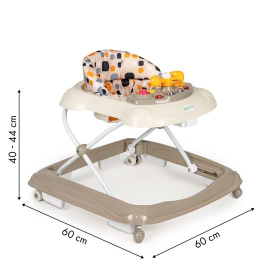 Ecotoys dětské vzdělávací chodítko hnědé