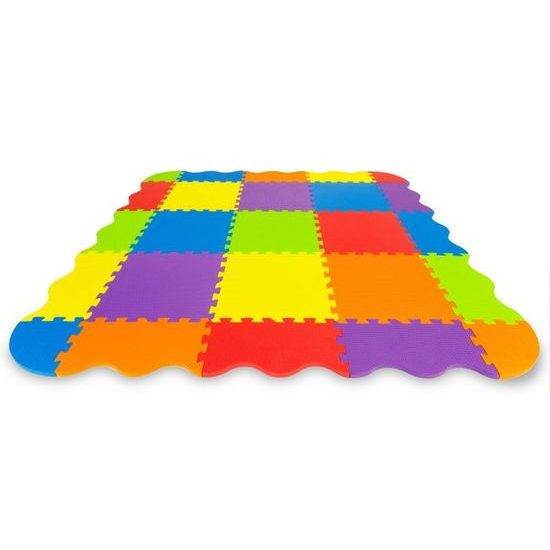 Ecotoys pěnová puzzle hrací deka Happy Color 91 x 91 cm