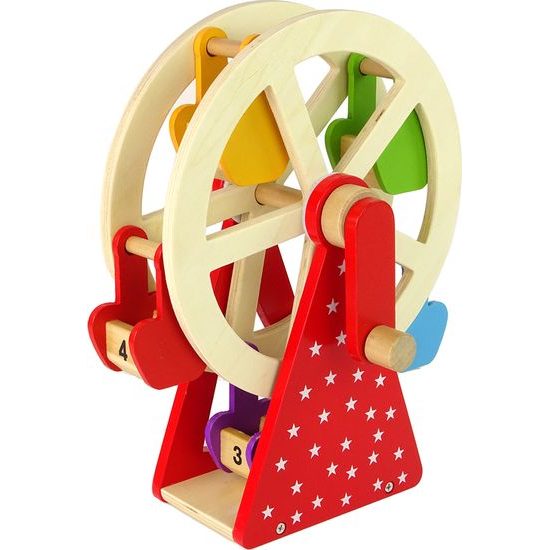 Dřevěné ruské kolo s figurkami zvířat