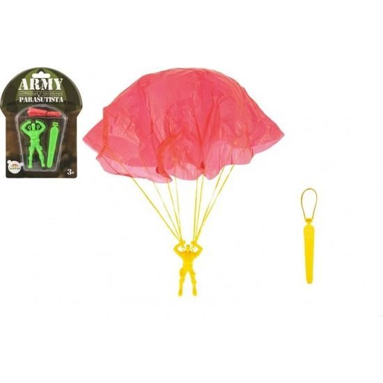 Parašutista figurka s padákem - mix 2 barvy