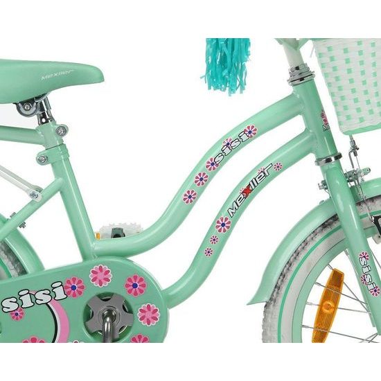 Mexller dětské kolo SISI 16" s vodící tyčí mintová 2022