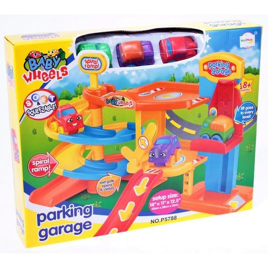 Parkovací garáž pro nejmenší se 3 autíčky Baby Wheels