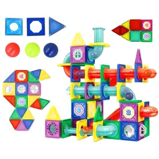 Magnetická stavebnice se skluzavkou Magnet Blocks 148 dílů