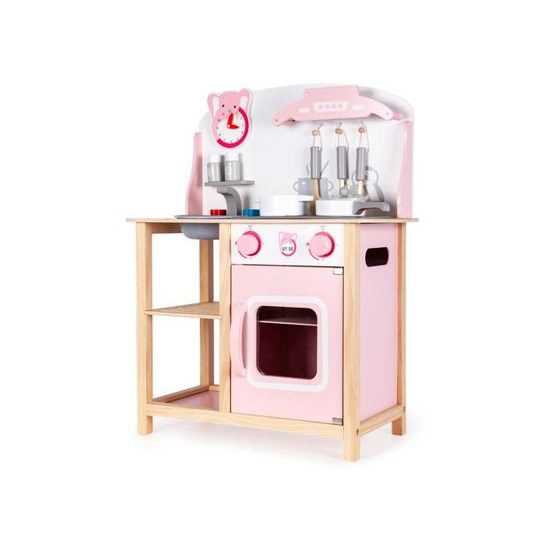 Ecotoys dětská dřevěná kuchyňka se zvuky a LED efekty