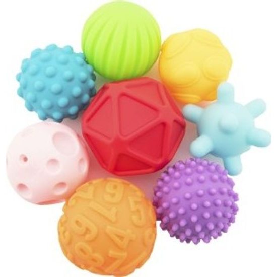 Sada gumových míčků s texturou 8ks