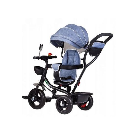 Ecotoys dětská tříkolka s otočným sedadlem Trike 2v1 šedá