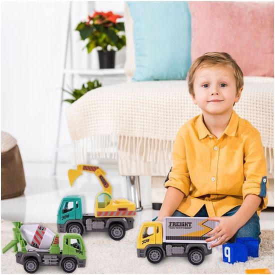 Sestava 6 autíček na setrvačník Builder Set