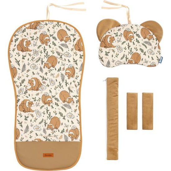 Sada do kočárku deluxe velvet - zvířecí kamarádi