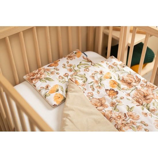 Souprava do postýlky sametová, béžová