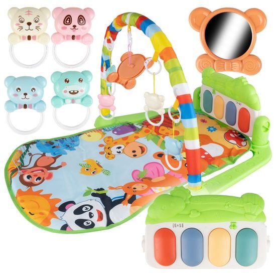 Dětská hrací deka s piankem Pedal Piano - zelená