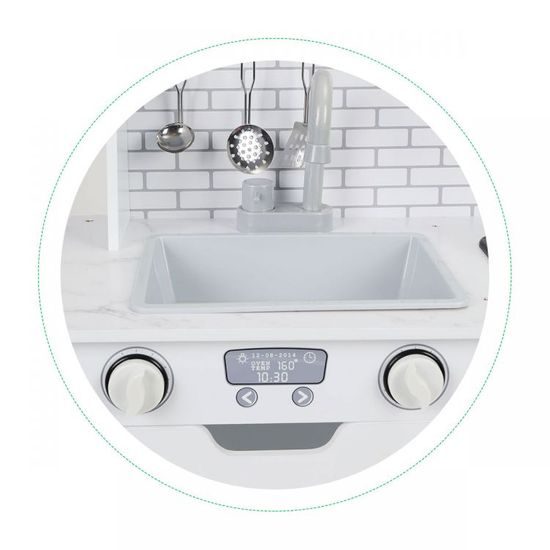 Ecotoys dětská dřevěná kuchyňka se zvuky a LED efekty House Kitchen
