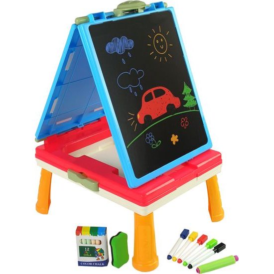 Magnetická tabule 3v1 -modrá