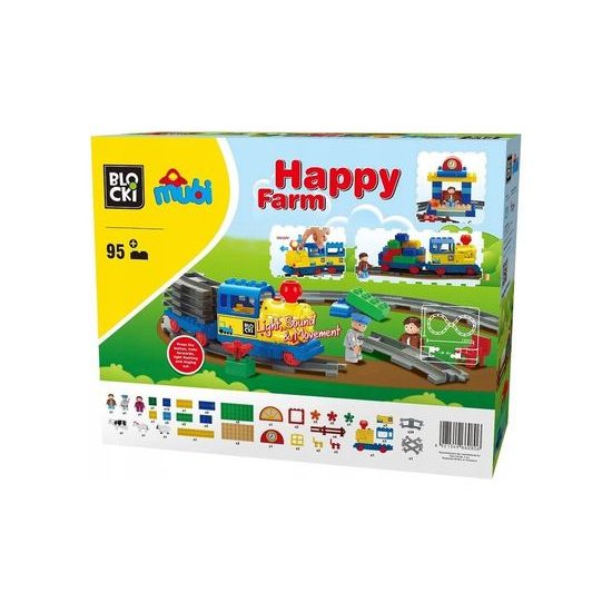 Blocki Mubi stavebnice Veselá farma se světlem a zvukem 95 dílů
