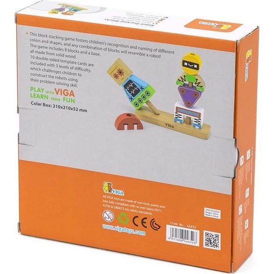 Dřevěné kostky Viga Robot