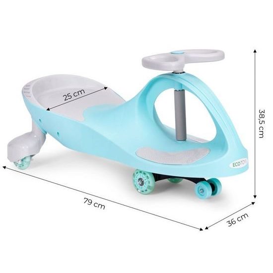 Ecotoys gravitační odrážedlo se svítícími koly Spinner - modré