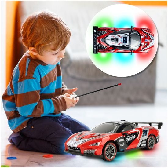 Autíčko na dálkové ovládání s LED podsvícením Speed Racing 1:12 - červené