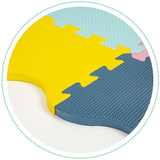 Ecotoys XXL pěnová puzzle hrací deka Happy Color