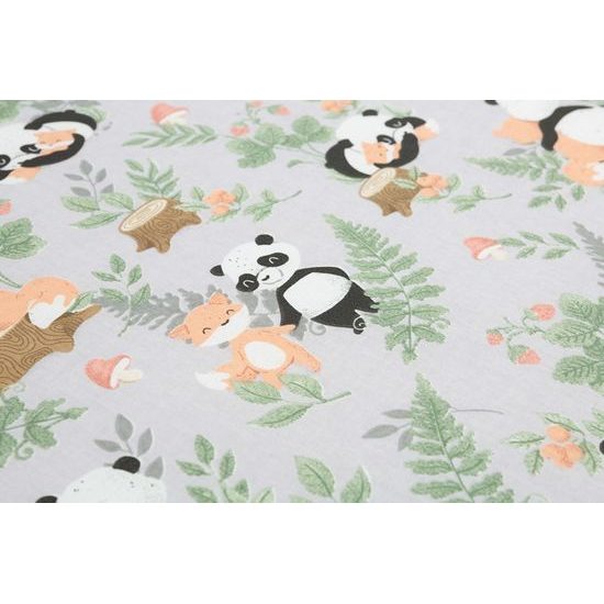 Dětská matrace do postýlky panda a liška 120x60 cm