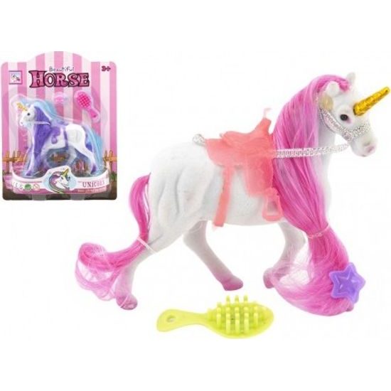 Česací Jednorožec se sedlem a s doplňky - MIX 2 barvy