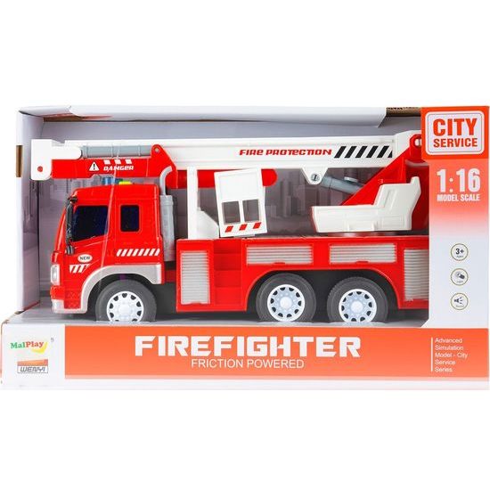 Dětské požární auto se světly a zvuky City Service 1:16