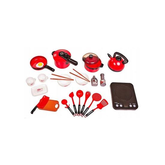 Doris sada nádobí do kuchyňky s vařičem na baterie 24 součástí