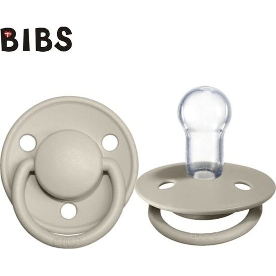 BIBS DE LUX - Silikonový dudlík, 0 - 36 m, pískový