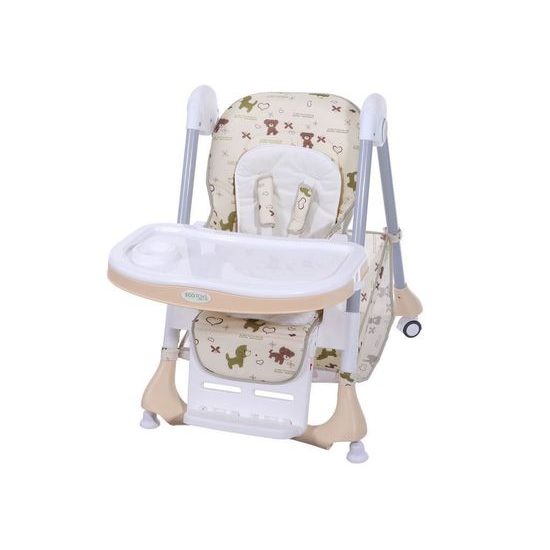 Ecotoys jídelní židlička 2v1 béžová