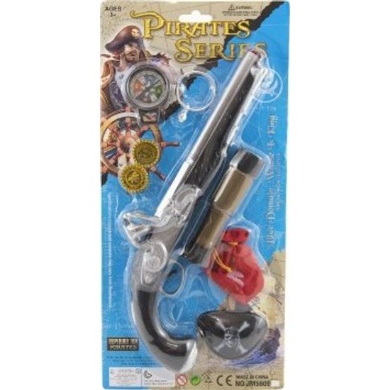 Pirátská sada- Pistole+dalekohled s doplňky