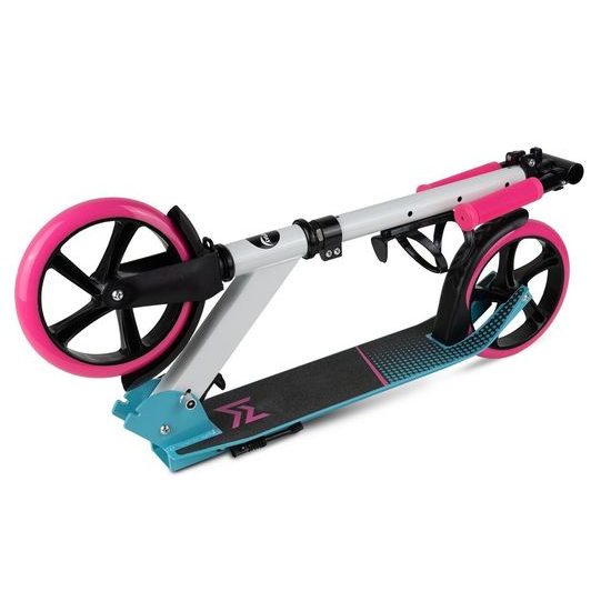 Dětská skládací koloběžka s hliníkovým rámem Scooter bílo-modrá