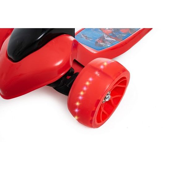 Majlo Toys dětská koloběžka červená Spider se svítícími koly
