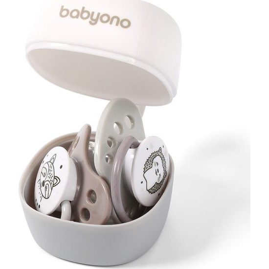 BabyOno Pouzdro na dudlík Natural Nursing - šedé