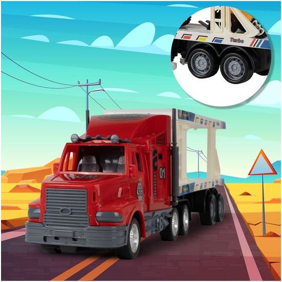 Nákladní autíčko se stavebními stroji na dálkové ovládání Truck Transport