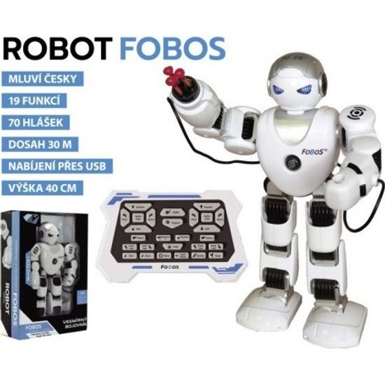 Robot RC FOBOS - interaktivní chodící, česky mluvící na baterie