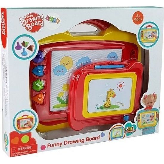 Magnetické kreslící tabulky 2 ks červeno-žluté