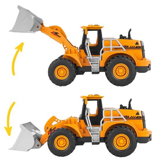 Bagr na dálkové ovládání City Engineering s pohyblivou lžící a kouřovým efektem