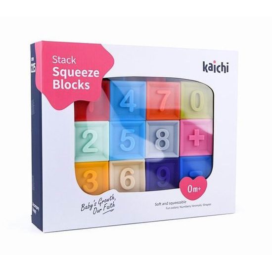 Senzorické kostky pro nejmenší Textured Blocks 12 kusů