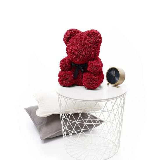 Medvídek z růží bordo Rose Bear 40 cm