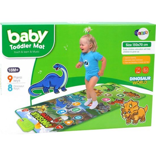 Vzdělávací hudební taneční podložka Zvuky dinosaurů