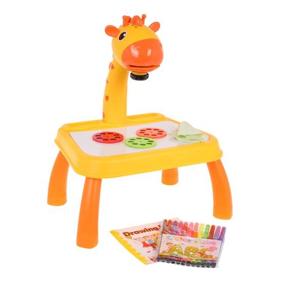 Projektor s kreslící tabulkou a 24 šablonami Žirafa