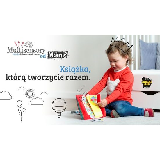 Hencz Toys měkká senzorická knížka Let balónem