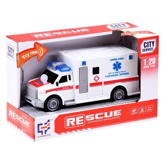 Dětská sanitka se světly a zvuky City Rescue 1:20