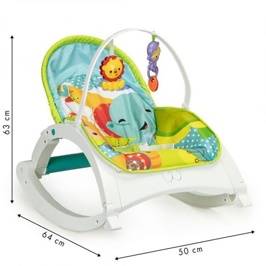 Ecotoys kojenecké lehátko 3v1 s vibracemi a hudbou Animal 5