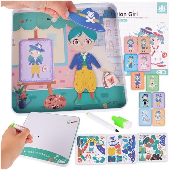 Magnetická ukládačka oblečení pro modelku Fashion Girl