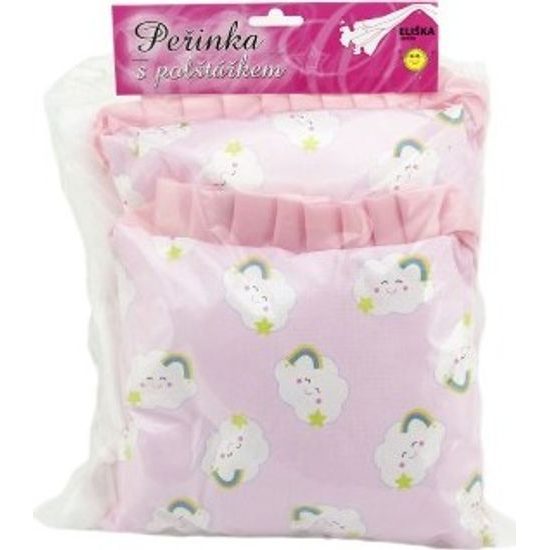 Peřinka + polštář + podložka pro panenky do postýlky/kočárku - mix barev